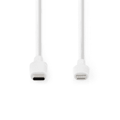 Nedis CCGW39650WT20 USB-C - Lightning adat- és töltőkábel 2m fehér (CCGW39650WT20)
