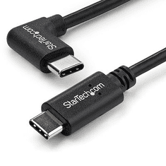 Startech Startech.com USB Type-C - USB Type-C (hajlított) adat- és töltőkábel 1m fekete (USB2CC1MR) (USB2CC1MR)