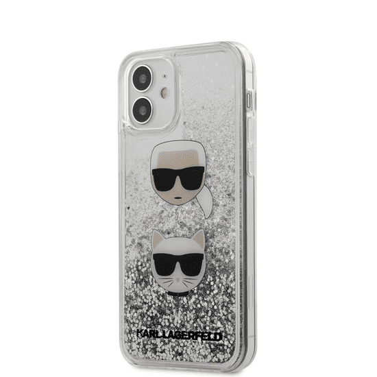 Karl Lagerfeld Apple iPhone 12 Mini tok átlátszó ezüst (KLHCP12SKCGLSL)