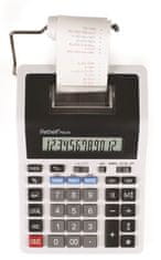 Rebell PDC20 - szalagos számológép - 12 számjegy, elemes, Cost/Sell/Margin - gombok, ÁFA számítás, "00" gomb, százalékszámítás, kerekítés, 2 színű nyomtatás, fehér-fekete