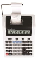 Rebell PDC30 - szalagos számológép - 12 számjegy, haszon számítás, GT, "00" gomb, százalékszámítás, kerekítés, 2 színű nyomtatás, fehér-fekete
