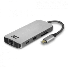 ACT USB-C 4K Multiport Dock notebook dokkoló (AC7041) (AC7041)