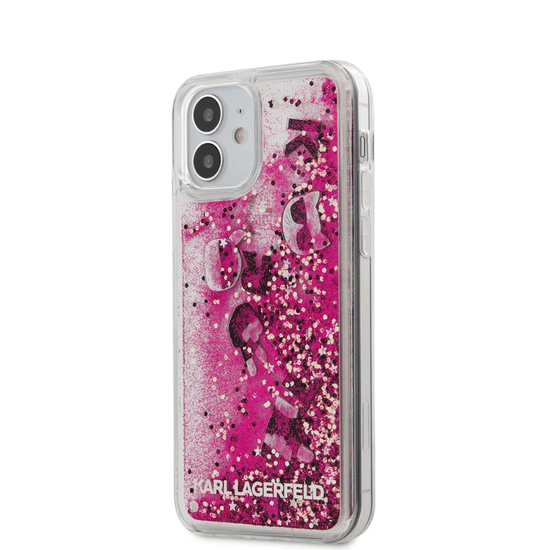 Karl Lagerfeld Apple iPhone 12 Mini tok átlátszó pink (KLHCP12SROPI)