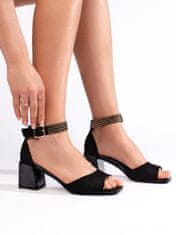 Amiatex Női szandál 107779 + Nőin zokni Gatta Calzino Strech, fekete, 36