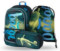 BAAGL 3 SET Core Football Player: hátizsák, tolltartó, táska, táska