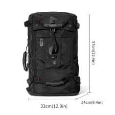 Dollcini Dollcini, Utazási hátizsák, kézi hátizsák, strapabíró átalakítható táska, 15, 6 hüvelykes laptoptáskához, túrázáshoz, utazáshoz, üzleti, fekete