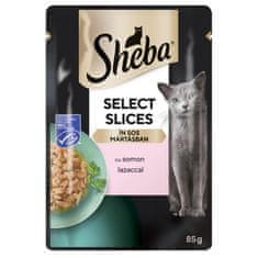 Sheba alutasakok felnőtt macskáknak lazaccal, mártásban, 24x85 g