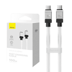 Baseus CoolPlay USB-C - USB-C kábel 100W 2m fehér (CAKW000302)