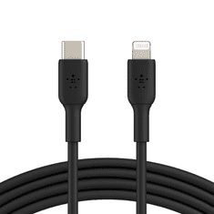 Belkin BOOST CHARGE USB-C - Lightning kábel 1m fekete (CAA003bt1MBK) (CAA003bt1MBK)