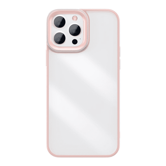 BASEUS Crystal iPhone 13 Pro átlátszó tok, rózsaszín, (ARJT001004) (ARJT001004)