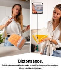 Deco Haus Tárolóedények - 24 darabos készlet - Újrafelhasználható ételtárolók légmentesen záródó fedéllel konyhába - Mikrohullámú sütőben, mosogatógépben és fagyasztóban is használható - kék