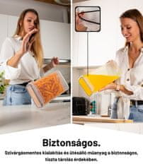 Deco Haus 24 darabos készlettárolóedények - Újrafelhasználható ételtárolók légmentesen záródó fedéllel konyhába - BPA-mentes műanyag - 24 darabos készlet - fekete