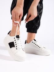Amiatex Női tornacipő 107885 + Nőin zokni Gatta Calzino Strech, fehér, 36