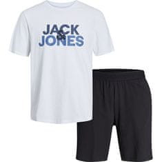 Jack&Jones Férfi pizsama JACULA Standard Fit 12255000 White/Shorts Bia (Méret S)