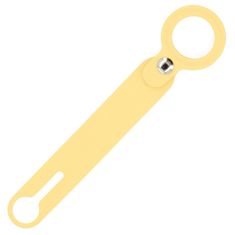 BB-Shop Szilikon medál pánt tok kulcskarika Apple AirTag lokátorhoz sárga színű