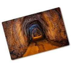 Wallmuralia.hu Üveg vágódeszka fényképpel Minőségi földalatti alagútban 80x52 cm