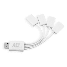 ACT USB Hub 2.0 4 portos fehér (AC6210) (AC6210)