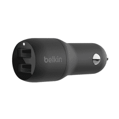 Belkin BoostCharge 2xUSB-A autós töltő 24W fekete (CCB001btBK) (CCB001btBK)