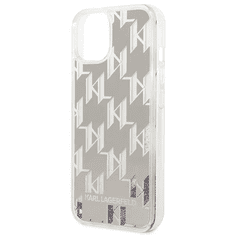 Karl Lagerfeld Liquid Glitter Monogram Apple iPhone 14 tok ezüst (KLHCP14SLMNMS) (KLHCP14SLMNMS)