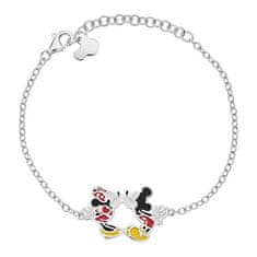 Disney Gyönyörű ezüst karkötő Mickey and Minnie Mouse BS00044SL-55.CS