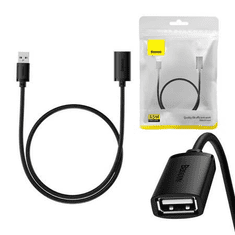 BASEUS USB-A 2.0 anya - USB-A apa kábel 0.5m fekete (B00631100111-00) (B00631100111-00)