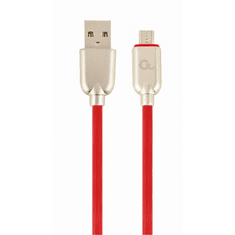 Gembird Micro-USB - USB-A adat- és töltőkábel 2m piros (CC-USB2R-AMmBM-2M-R) (CC-USB2R-AMmBM-2M-R)