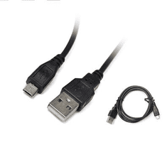 Iris USB-A - MicroUSB kábel 1m fekete (CX-104) (CX-104)