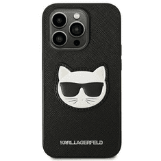 Karl Lagerfeld Choupette Head Patch Apple iPhone 14 Pro tok fekete (KLHCP14LSAPCHK) (KLHCP14LSAPCHK)