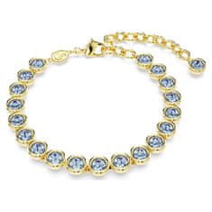 Swarovski Stílusos aranyozott karkötő kék kristályokkal Imber Tennis 5688419 (Hossz 20 cm)
