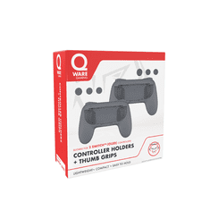 Qware Gaming Controller Holders, Nintendo Switch, Szürke, Joy-Con markolat + Thumb Grips