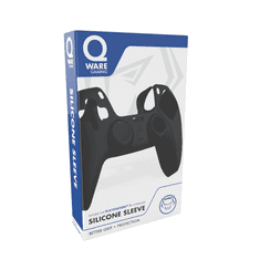 Qware Gaming Silicone Sleeve, PlayStation 5, DualSense, Vízálló, Szilikon, Fekete, Kontroller boritás