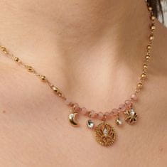 Brosway Bájos aranyozott nyaklánc gyöngyökkel és medálokkal Chakra BHKN087