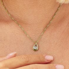 Brosway Gyönyörű aranyozott nyaklánc cirkónium kővel Ribbon BBN30
