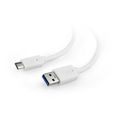 Gembird Cablexpert USB 3.0 AM --> Type-C (AM/CM) kábel 0.5m fehér (CCP-USB3-AMCM-W-0.5M) (CCP-USB3-AMCM-W-0.5M)