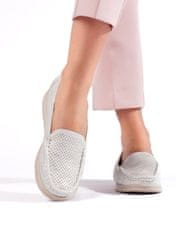 Amiatex Női mokaszin 107879 + Nőin zokni Gatta Calzino Strech, fehér, 40