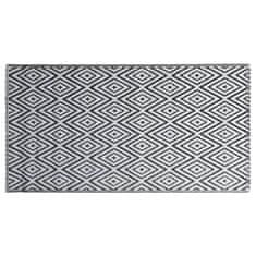 Vidaxl fekete-fehér PP kültéri szőnyeg 190 x 290 cm 310431