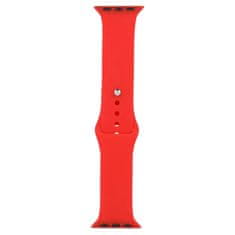 BB-Shop Szilikon szíj az Apple Watch piros 1 2 3 4 5 6 7 8 9 SE 38, 40, 41 mm-es órájára