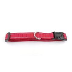 COBBYS PET Állítható reflex textil nyakörv 35-40cm/20mm piros