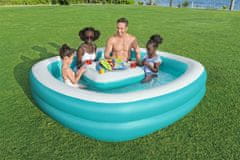 RAMIZ Felfújható medence a család számára úszószigettel 218x218x48 cm