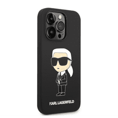 Karl Lagerfeld Liquid Ikonik NFT Apple iPhone 14 Pro szilikon hátlap tok fekete (KLHCP14LSNIKBCK) (KLHCP14LSNIKBCK)