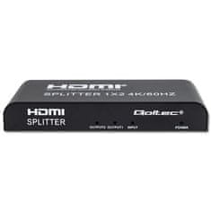 Qoltec Aktív osztó 2 x HDMI 4K x 2K | 6Gbps | 60Hz | Nagy stabilitás