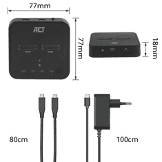 ACT AC1502 2x M.2 NVMe SSD dokkoló fekete (AC1502)