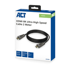 ACT HDMI 2.1, 8K Ultra High Speed kábel 2m fekete (AC3909) (AC3909)