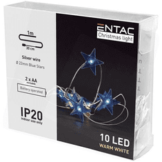 ENTAC karácsonyi fényfüzér kék csillag LED (ECL-BS-10WW) (ECL-BS-10WW)