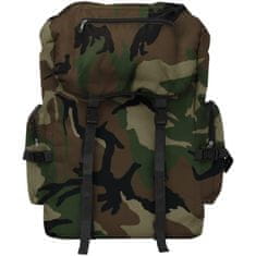 Vidaxl katona stílusú hátizsák 65 L kamuflázs mintás 91098