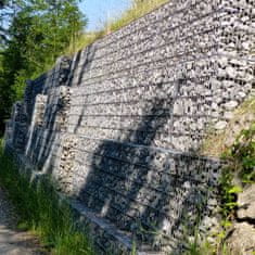 Wiltec Hálós kosár - gabion kő kerítés 100x30x30cm