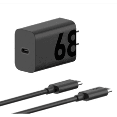 MOTOROLA TURBOPOWER hálózati töltő USB-C aljzat (5V/3A, 68W, gyorstöltő + USB-C kábel) fekete (SJMC682) (SJMC682)