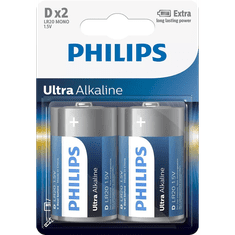 PHILIPS Ultra Alkaline D/LR20 elem 2db (LR20E2B/10) (LR20E2B/10)