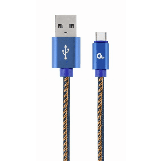 Gembird Premium USB Type-C - USB-A kábel 1m kék (CC-USB2J-AMCM-1M-BL) (CC-USB2J-AMCM-1M-BL)