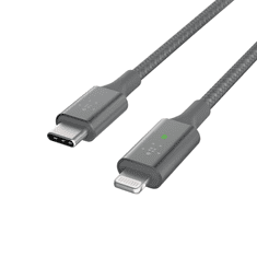 Belkin BOOST CHARGE Smart LED USB-C - Lightning kábel szürke (CAA006bt04GR) (CAA006bt04GR)